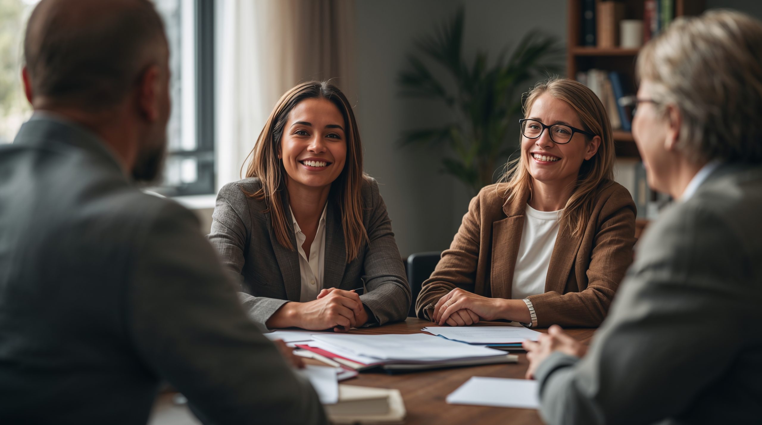 Elder law attorney discussing Medicaid planning and guardianship with senior clients