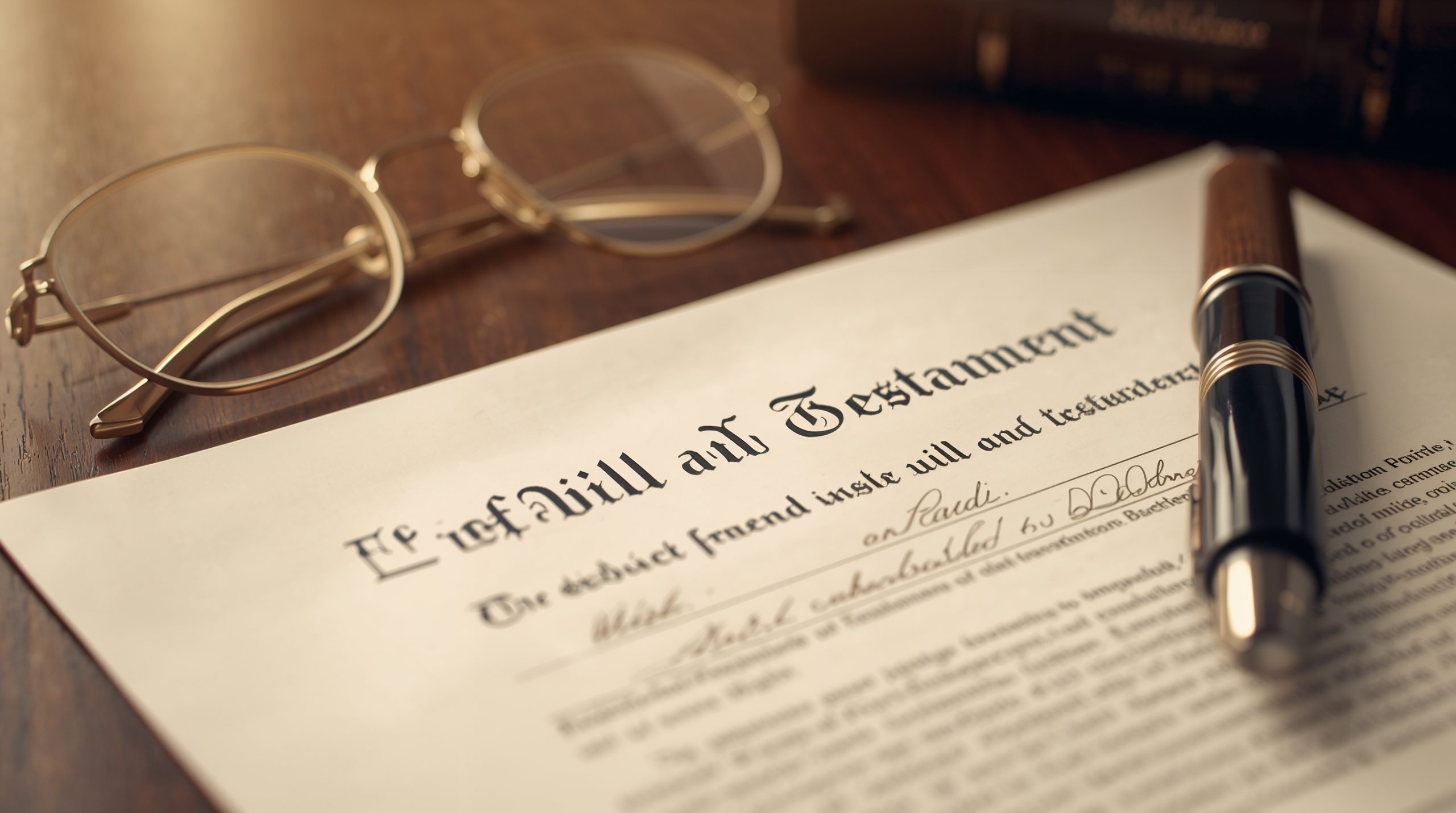 Legal document representing a last will and testament explained by a will and trust lawyer.